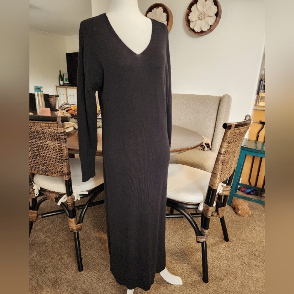 Rails Black Sweater Dress Cotton/Cashmere Sz XS